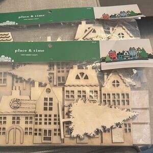 Place & Time Wooden Craft Village Set